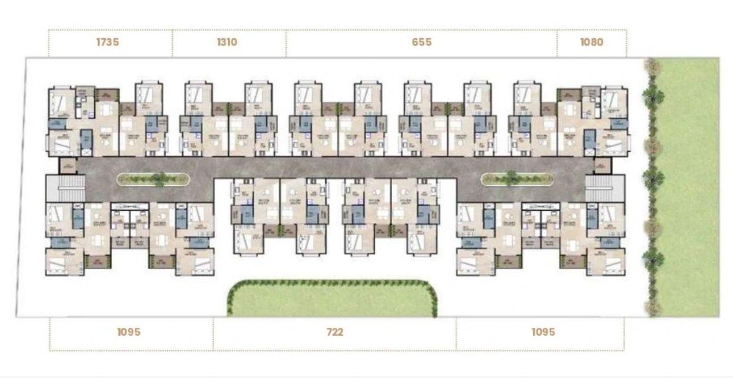 Typical floor plan of Param Residency